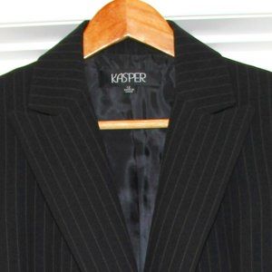 Kasper Black with gold stripe 3-Pc Pant Suit - Size 12